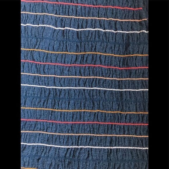 NWOT Madewell Texture and Thread Rainbow Stitch Smocked Tank Top - Picture 3 of 5